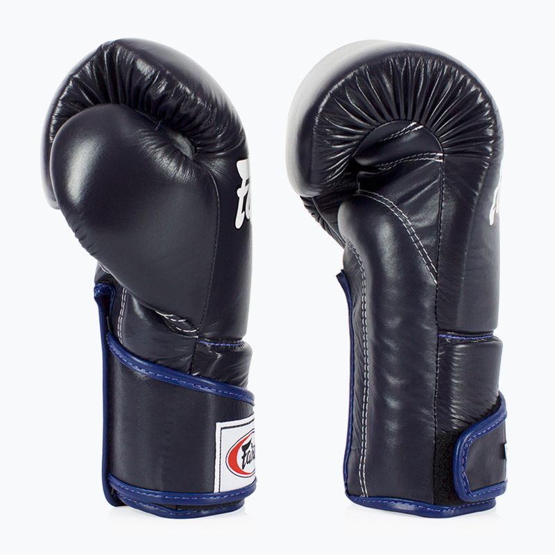 Štýlové boxerské rukavice Fairtex Angular Sparring - uzamknutý palec modré 3