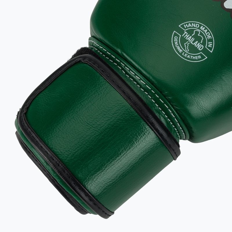 Boxerské rukavice Fairtex Real Leather Boxing green 6