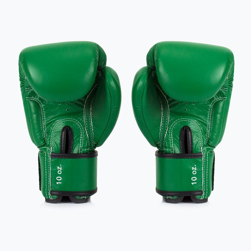 Boxerské rukavice Fairtex Real Leather Boxing green 2