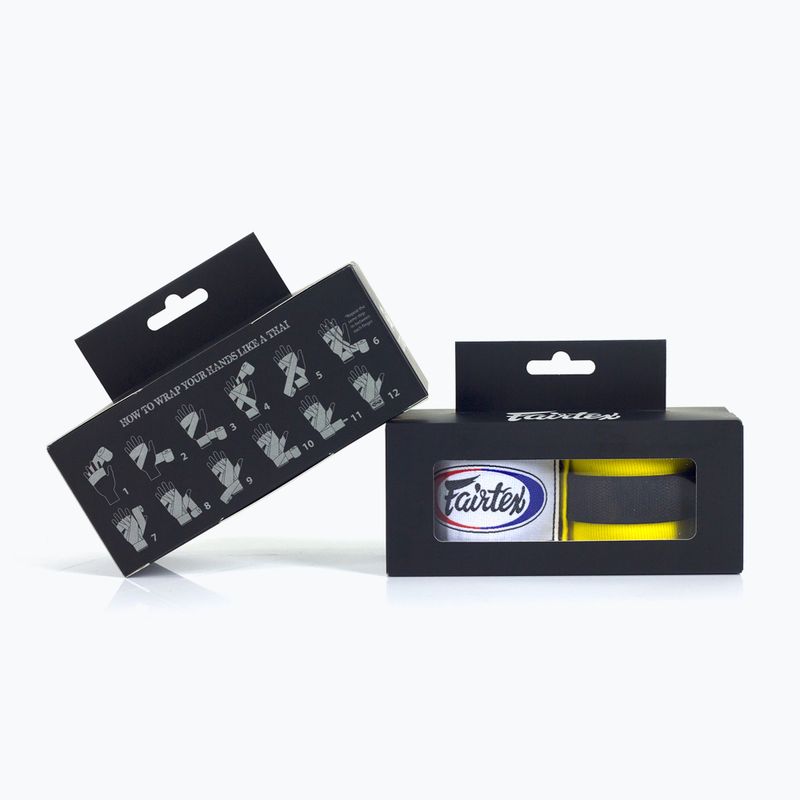 Fairtex Handwraps boxerské obväzy 300 cm žlté 3
