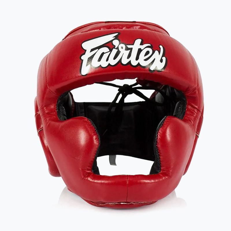 Chránič hlavy Fairtex pre detskú boxerskú prilbu červený 2