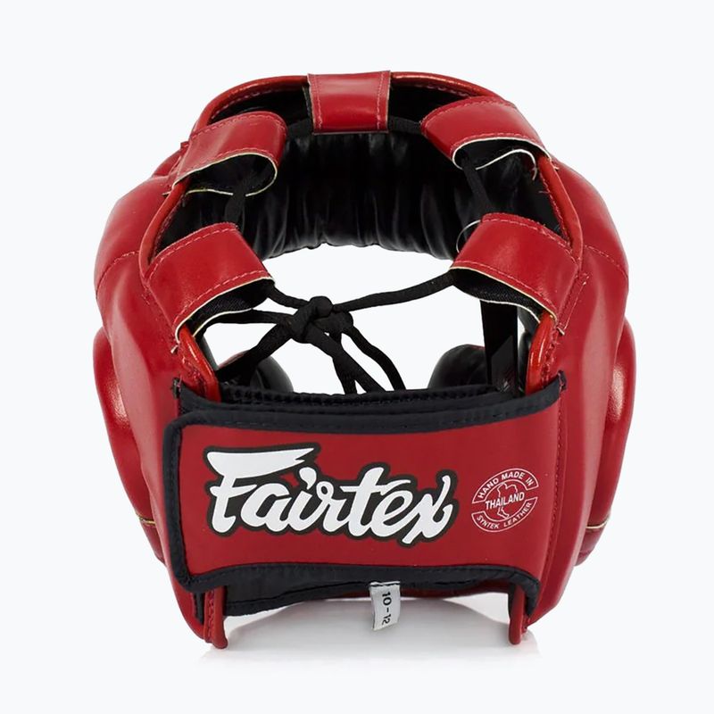 Chránič hlavy Fairtex pre detskú boxerskú prilbu červený 3