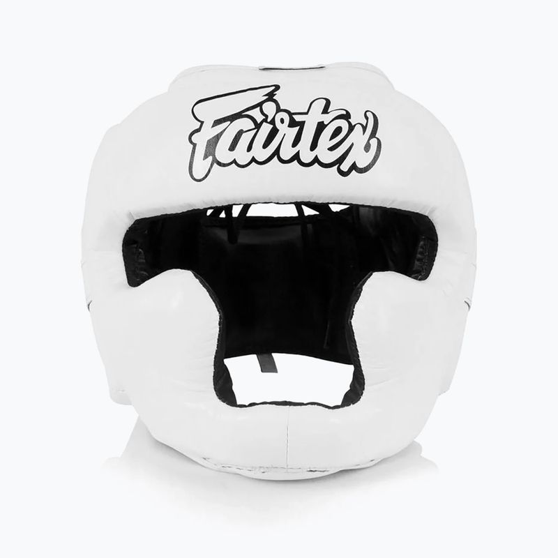 Chránič hlavy Fairtex pre detskú boxerskú prilbu biely 2