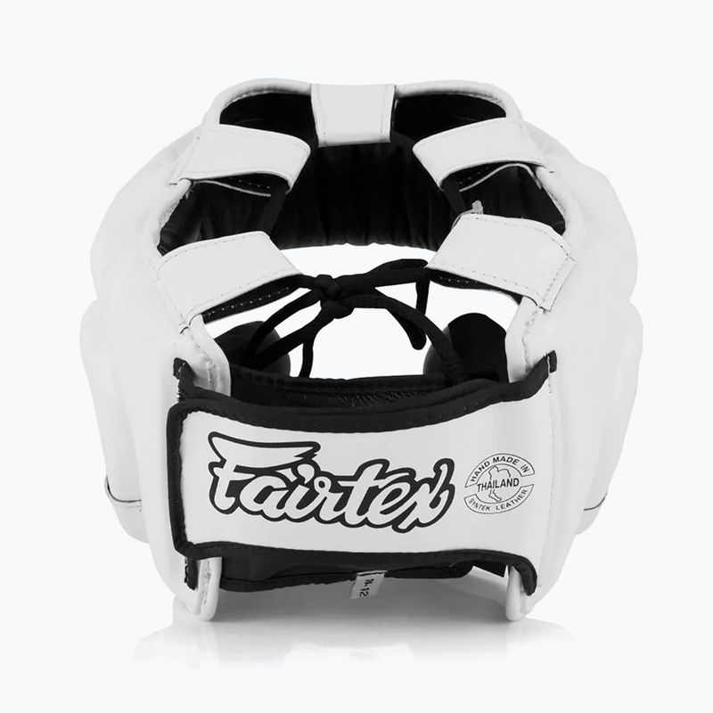 Chránič hlavy Fairtex pre detskú boxerskú prilbu biely 3
