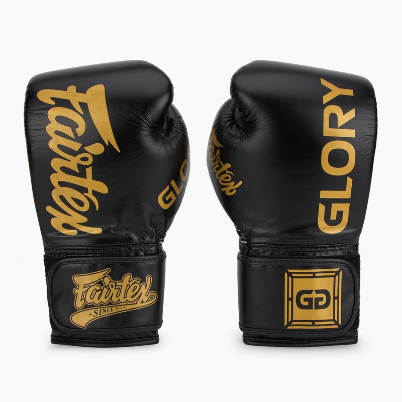 Boxerské rukavice Fairtex Glory Competition Lace Velcro black 2