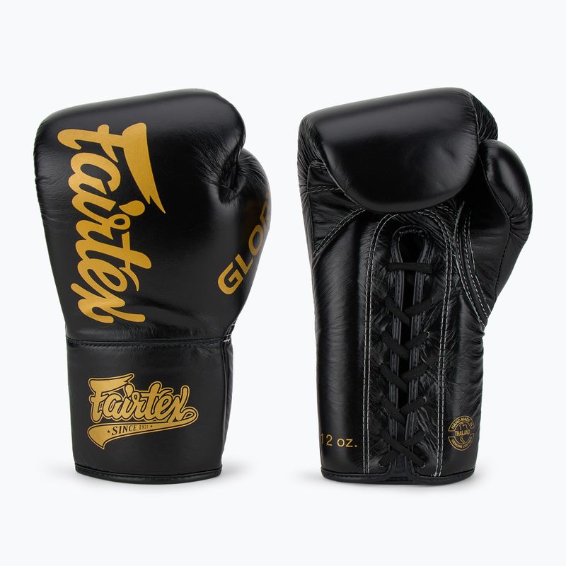Boxerské rukavice Fairtex Glory Competition Lace Up black