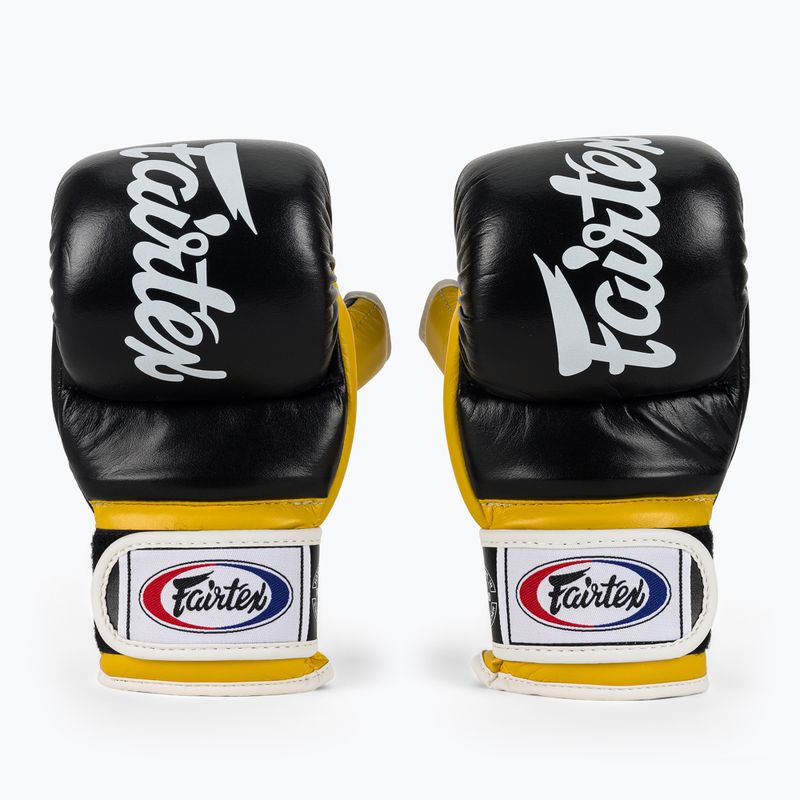 Fairtex Super Sparring Grapplingové rukavice čierna/žltá 2