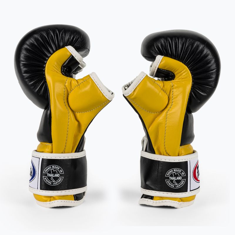 Fairtex Super Sparring Grapplingové rukavice čierna/žltá 4