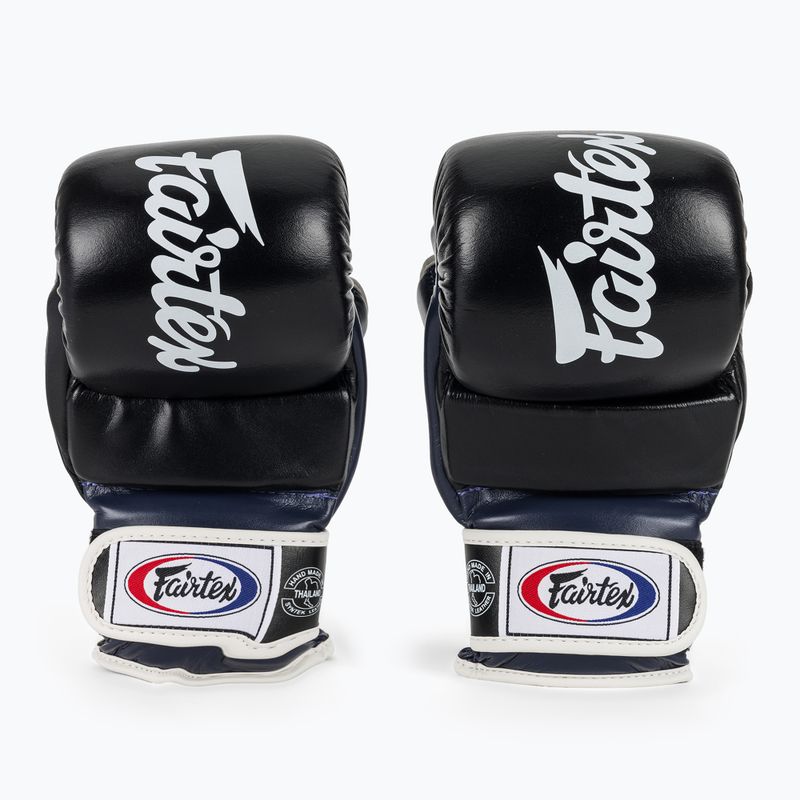 Fairtex Super Sparring Grapplingové rukavice čierna/modrá 2