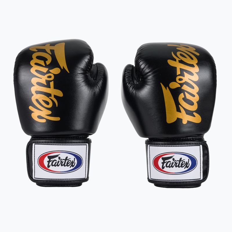 Boxerské rukavice Fairtex Deluxe Tight-Fit black 2