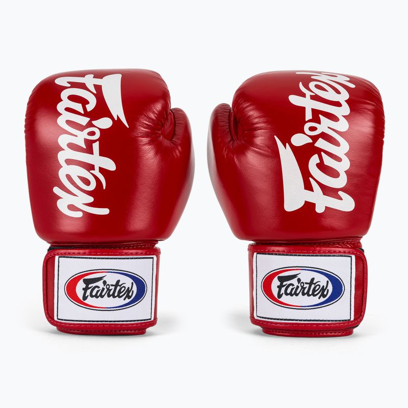 Boxerské rukavice Fairtex Deluxe Tight-Fit red 2