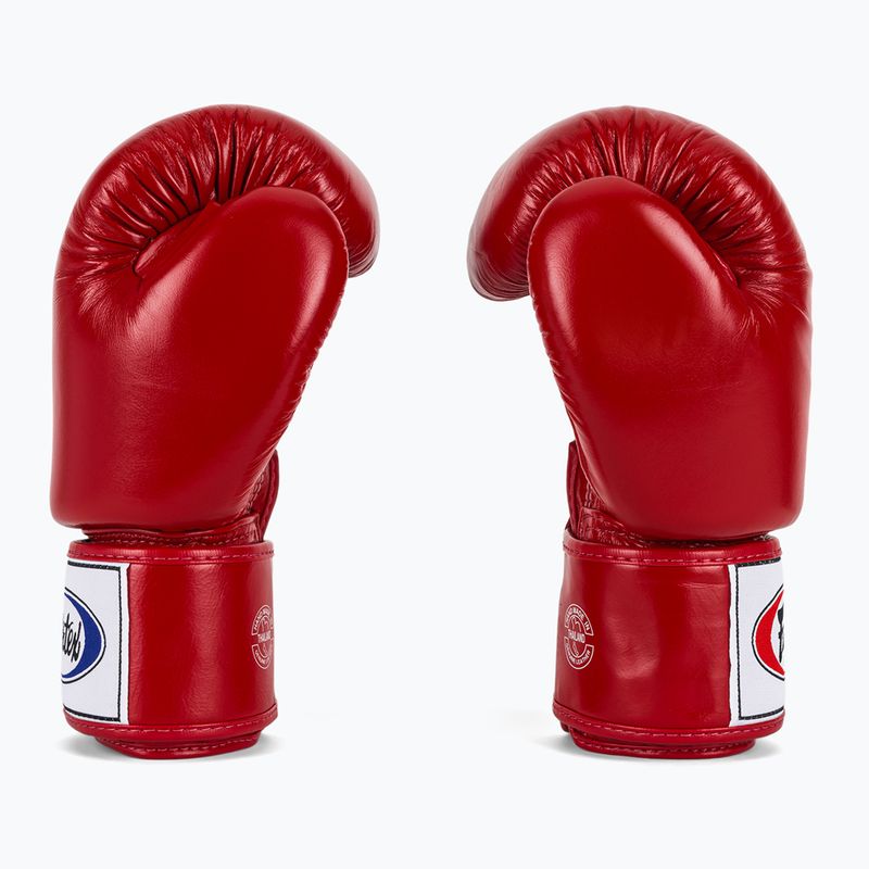 Boxerské rukavice Fairtex Deluxe Tight-Fit red 4