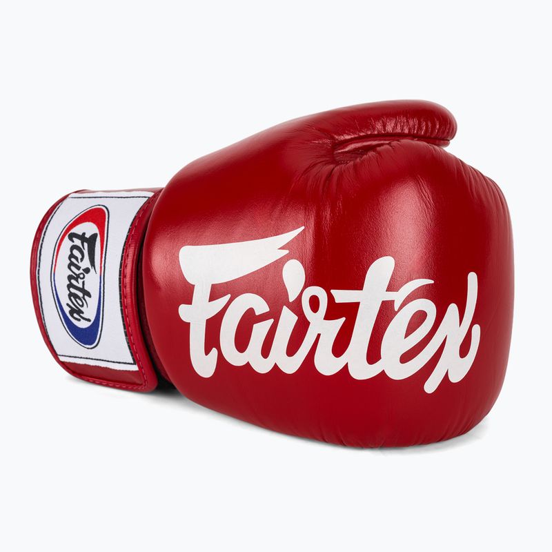 Boxerské rukavice Fairtex Deluxe Tight-Fit red 5