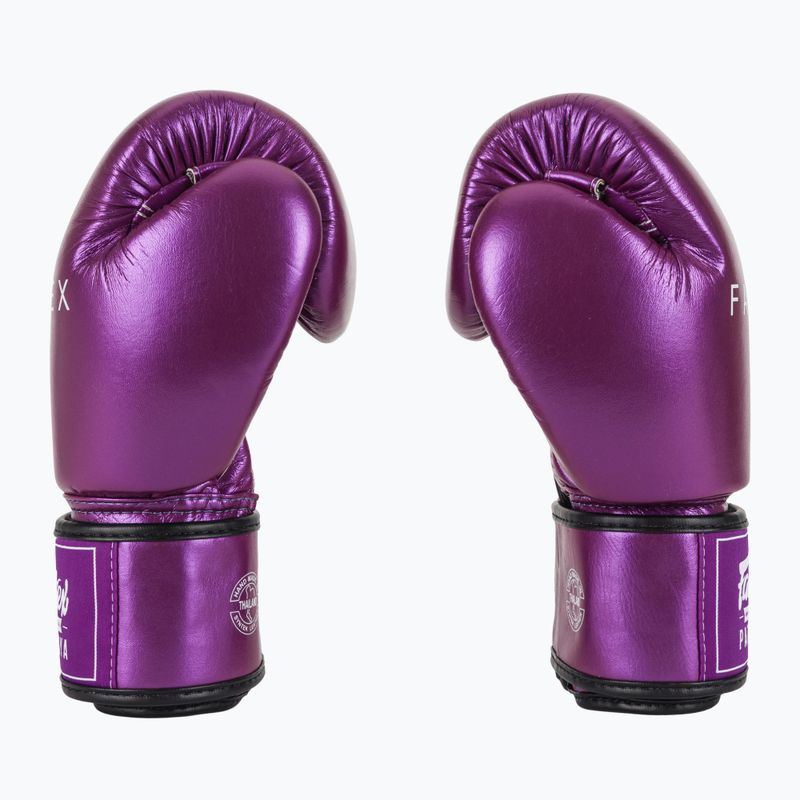 Boxerské rukavice Fairtex Metallic purple 4