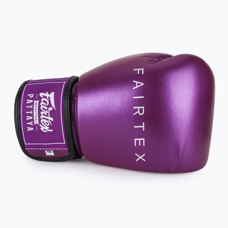 Boxerské rukavice Fairtex Metallic purple 5