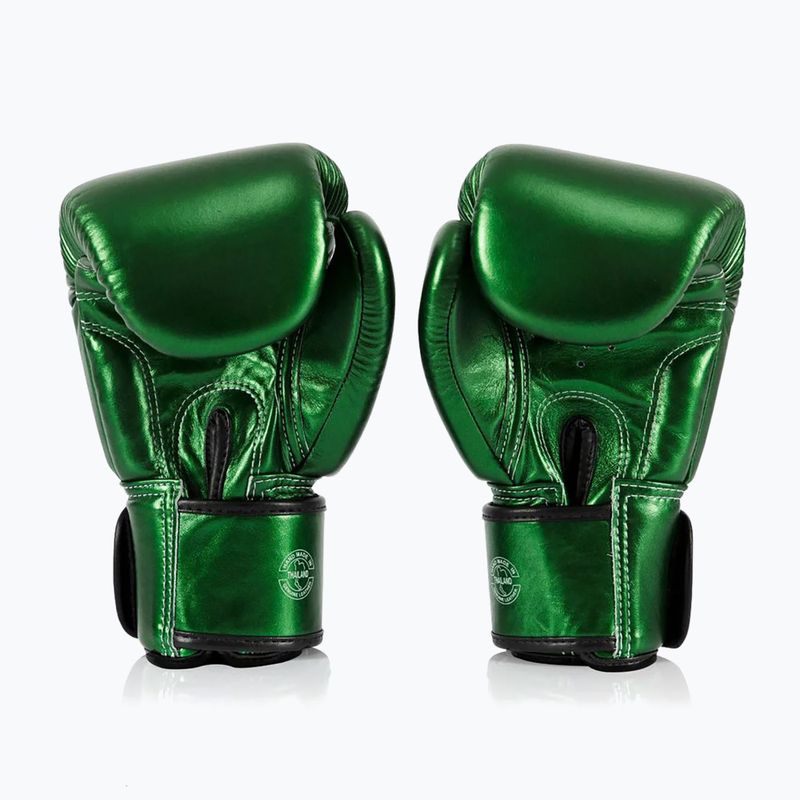 Boxerské rukavice Fairtex Metallic green 2