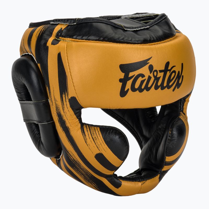 Boxerská prilba Fairtex Microfiber Headguard gold