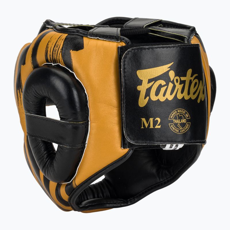 Boxerská prilba Fairtex Microfiber Headguard gold 3