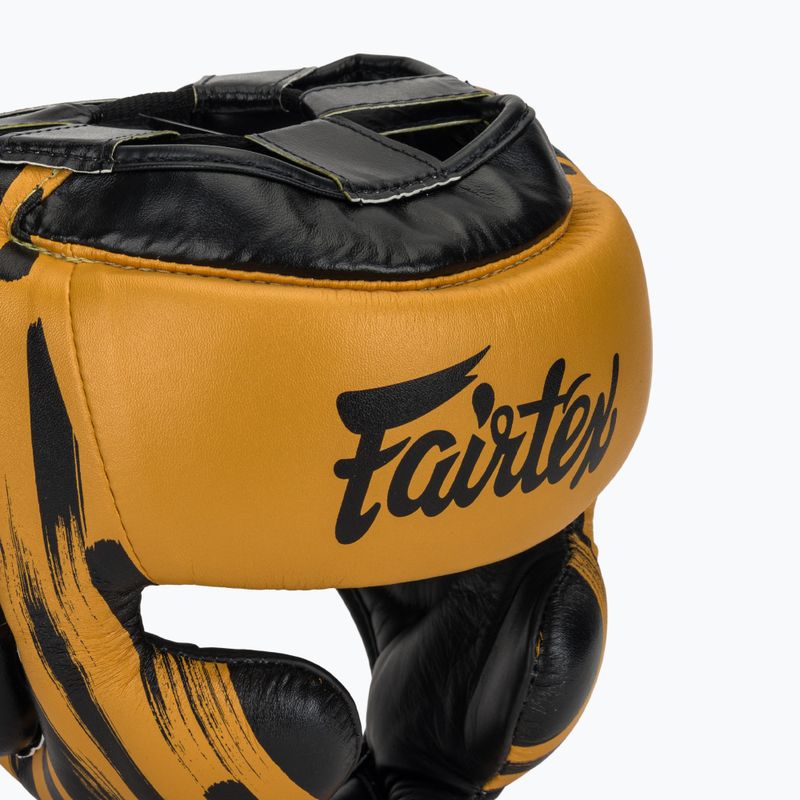 Boxerská prilba Fairtex Microfiber Headguard gold 4