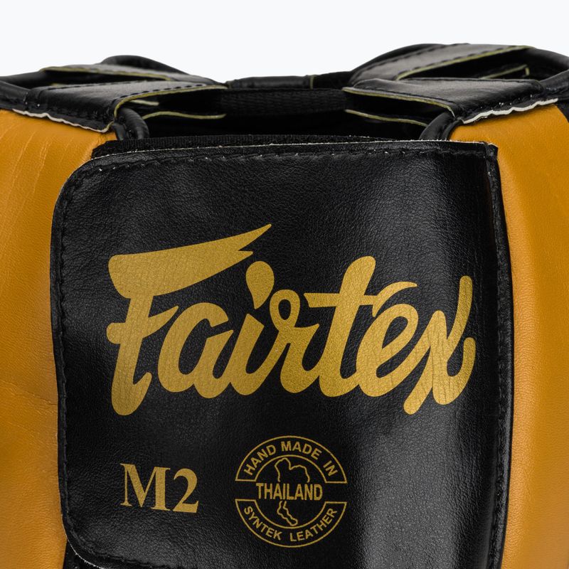 Boxerská prilba Fairtex Microfiber Headguard gold 5