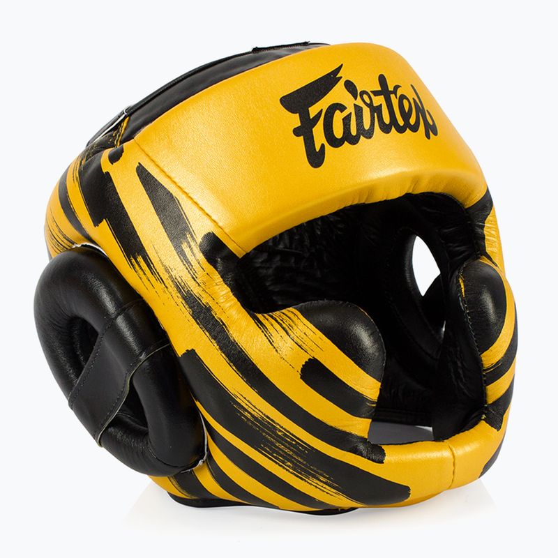 Boxerská prilba Fairtex Microfiber Headguard gold 2