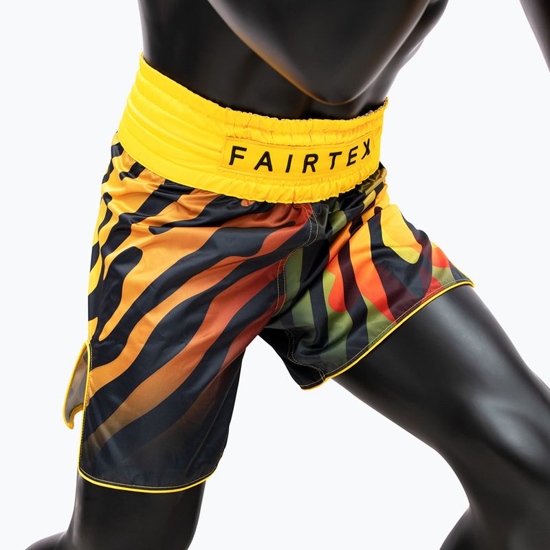 Boxerské šortky Fairtex Boxing BT2002 "Tiger" yellow/black 4