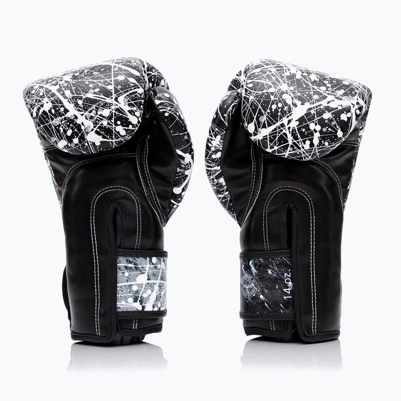 Boxerské rukavice Fairtex Microfiber Art Collections Painter black/white 2