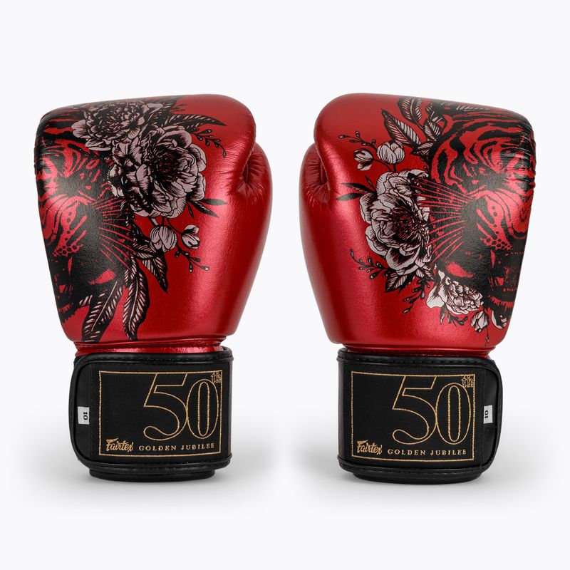 Červené boxerské rukavice Fairtex Golden Jubilee 2