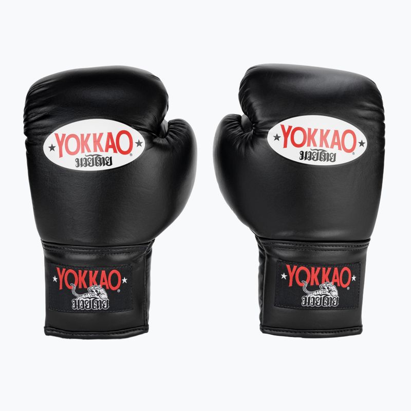 Pánske boxerské rukavice YOKKAO Matrix Lace Up black 2