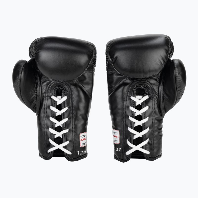 Pánske boxerské rukavice YOKKAO Matrix Lace Up black 3