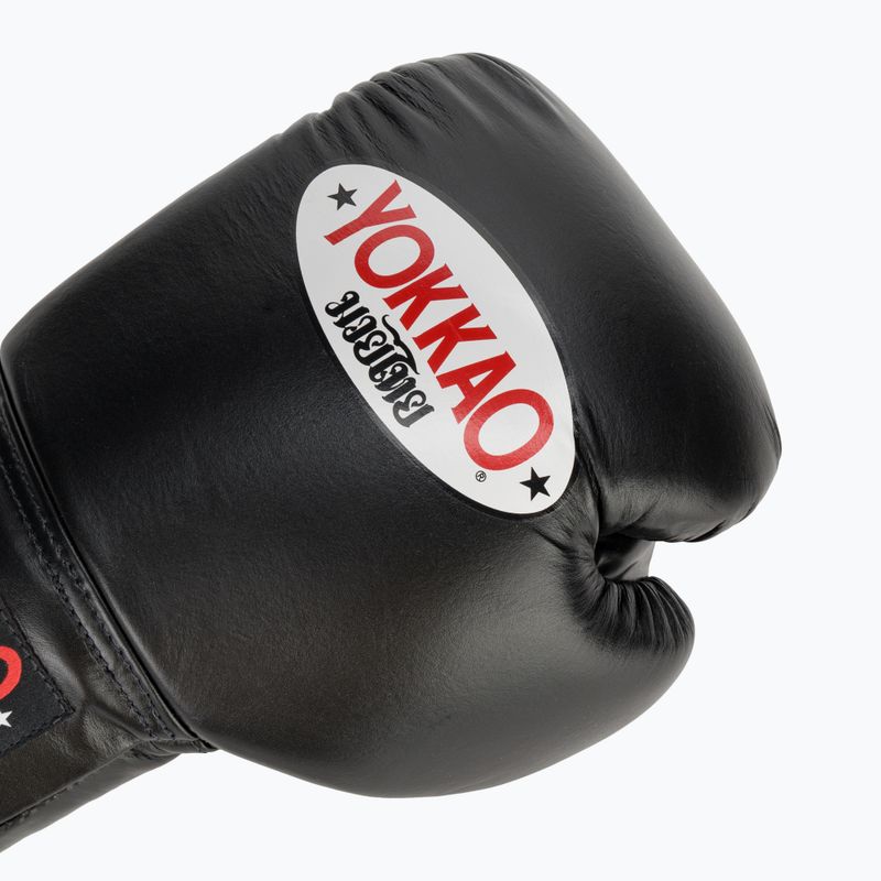 Pánske boxerské rukavice YOKKAO Matrix Lace Up black 5