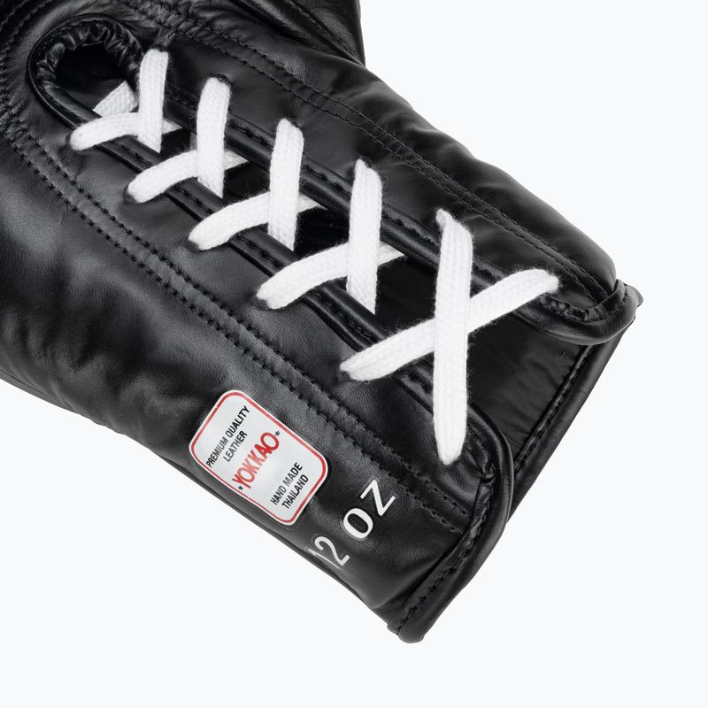 Pánske boxerské rukavice YOKKAO Matrix Lace Up black 6