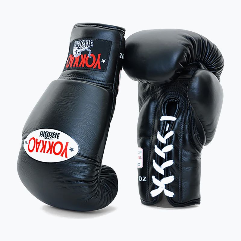 Pánske boxerské rukavice YOKKAO Matrix Lace Up black 2