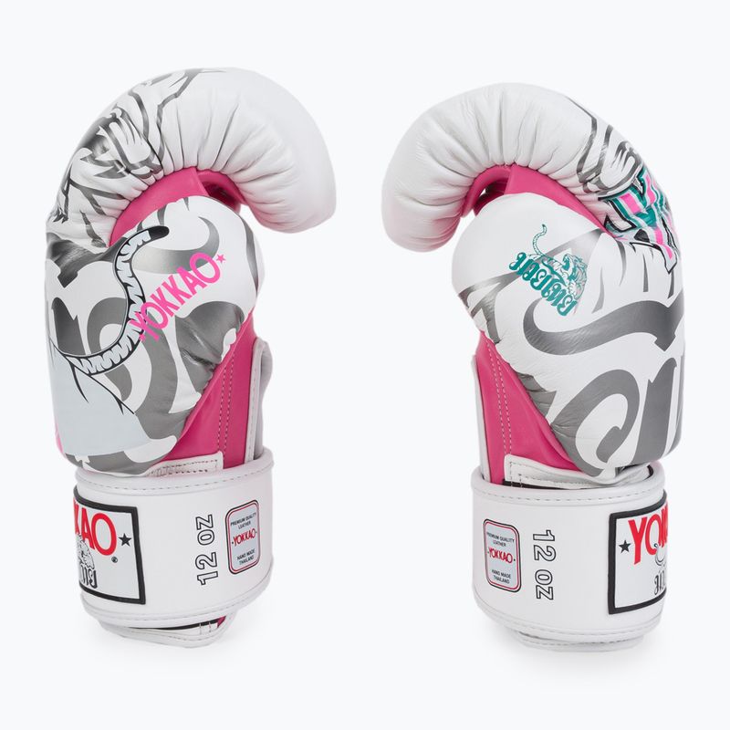 Biele boxerské rukavice YOKKAO 9'S BYGL-9 4
