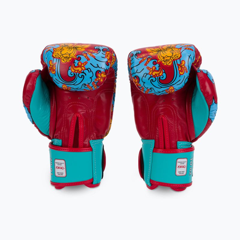 YOKKAO Havajské červené boxerské rukavice FYGL-71-2 2