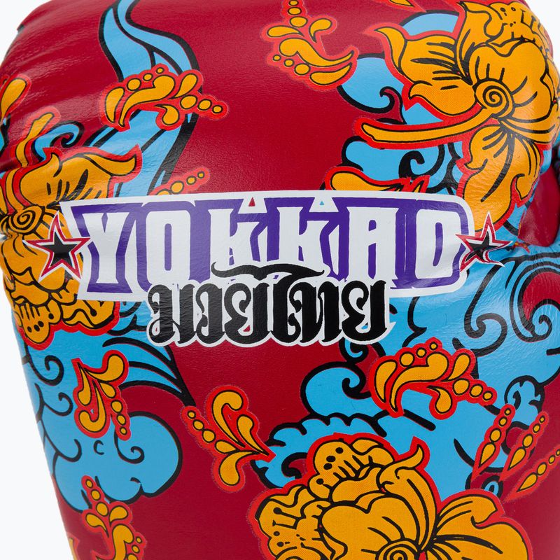 YOKKAO Havajské červené boxerské rukavice FYGL-71-2 5