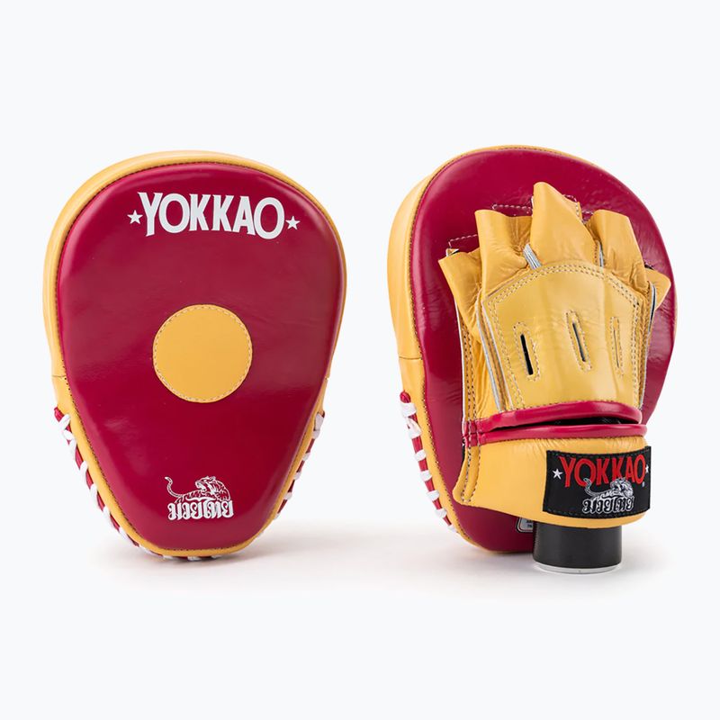 YOKKAO Focus Mitts Otvorené tréningové disky červeno-žlté FYML-21 2