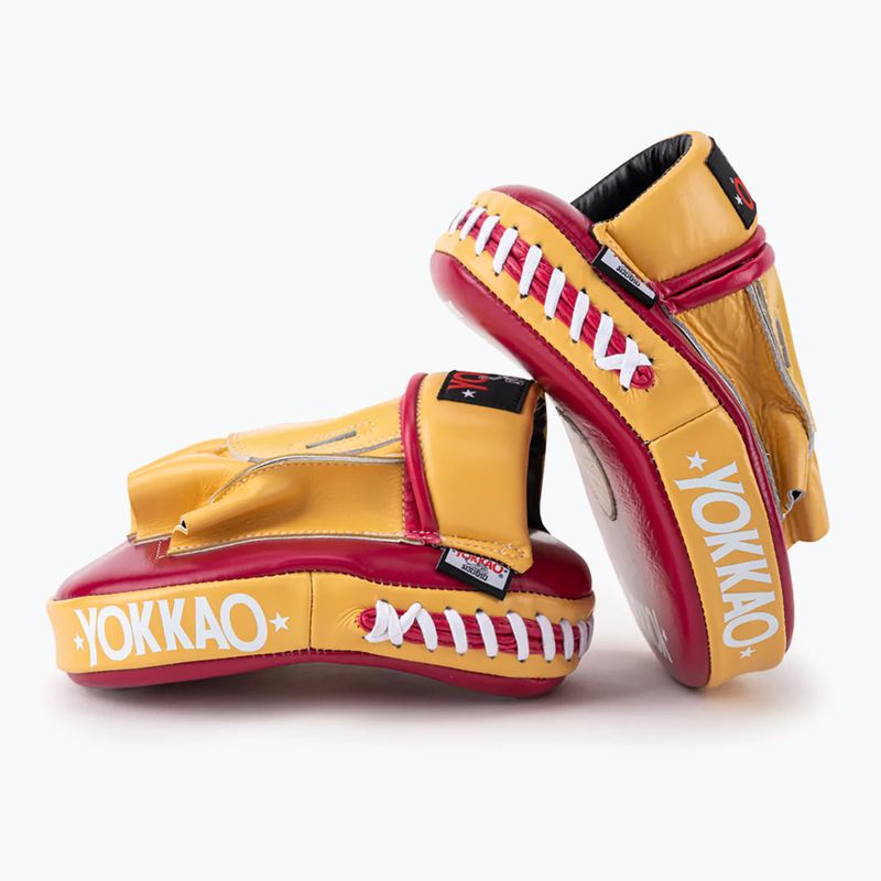 YOKKAO Focus Mitts Otvorené tréningové disky červeno-žlté FYML-21 4