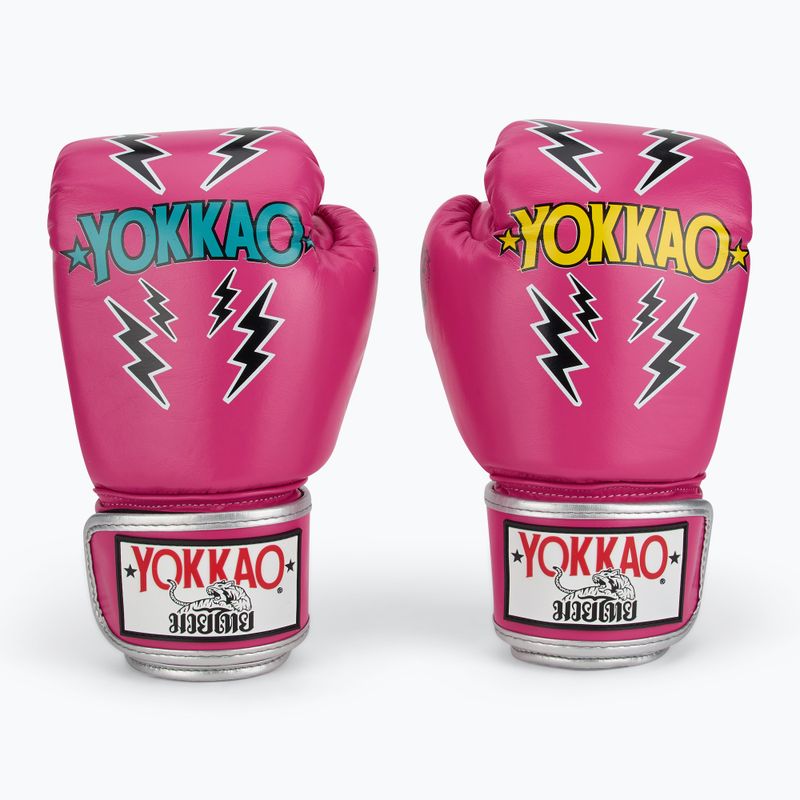 Pánske boxerské rukavice YOKKAO Stadium fuchsia 2