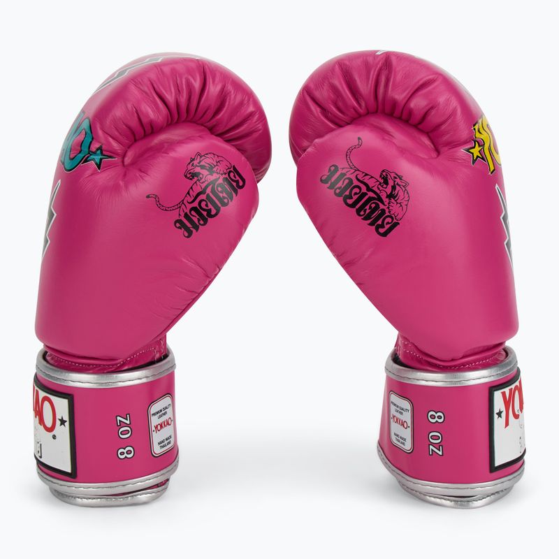 Pánske boxerské rukavice YOKKAO Stadium fuchsia 4