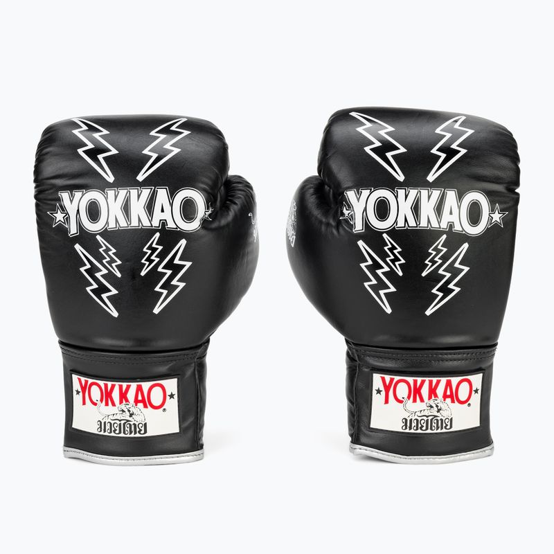 Pánske boxerské rukavice YOKKAO Stadium Lace Up black 2