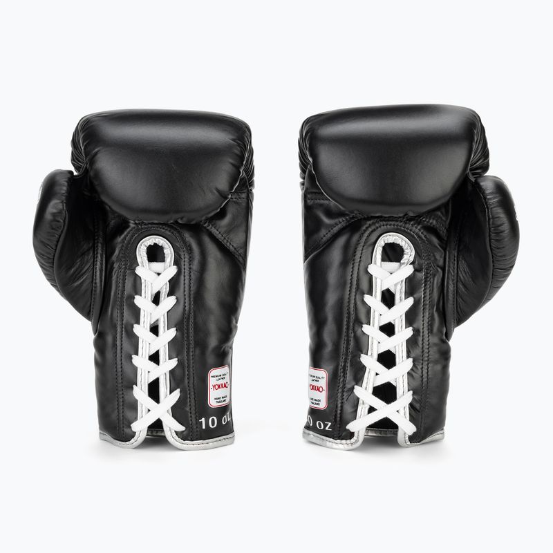 Pánske boxerské rukavice YOKKAO Stadium Lace Up black 3
