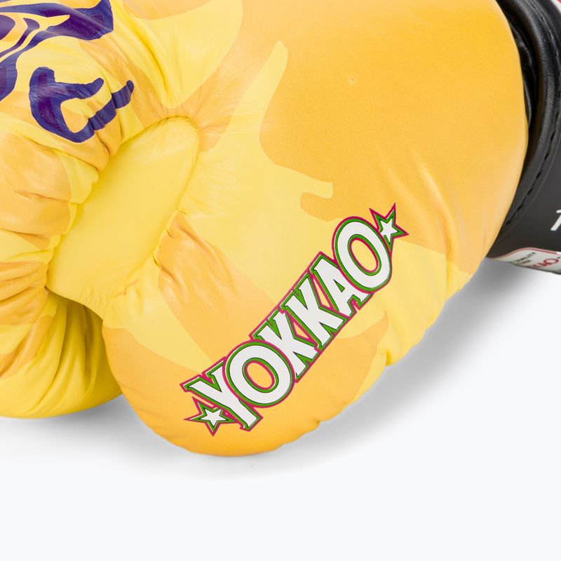 Pánske boxerské rukavice YOKKAO Primate yellow 7