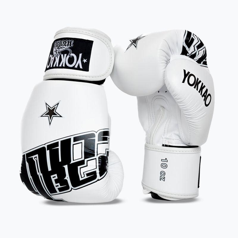 Boxerské rukavice YOKKAO Lettering Boxing white