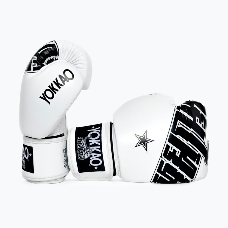 Boxerské rukavice YOKKAO Lettering Boxing white 3