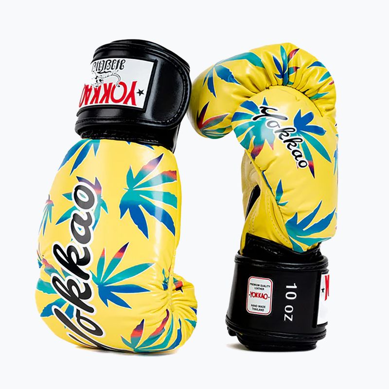 Pánske boxerské rukavice YOKKAO Wax yellow 2