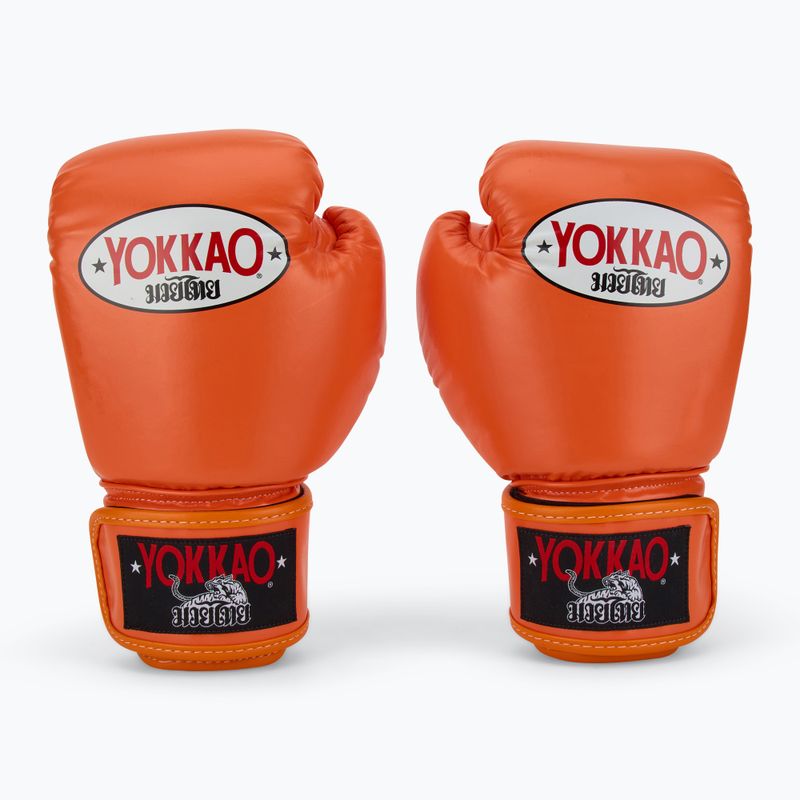 Pánske boxerské rukavice YOKKAO Matrix orange ibis 2