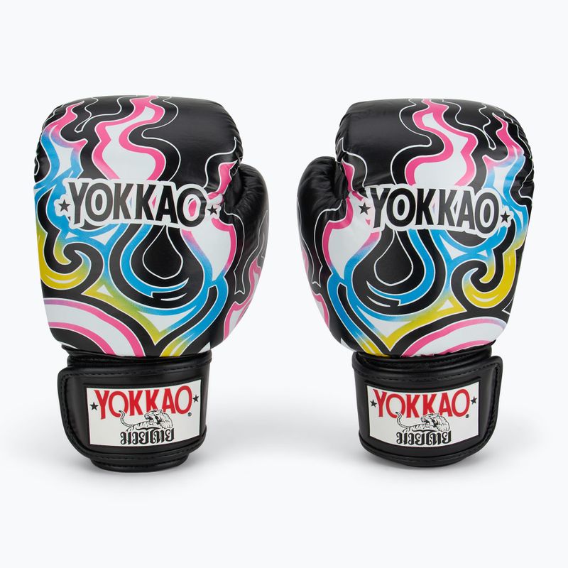Pánske boxerské rukavice YOKKAO Flames black 2
