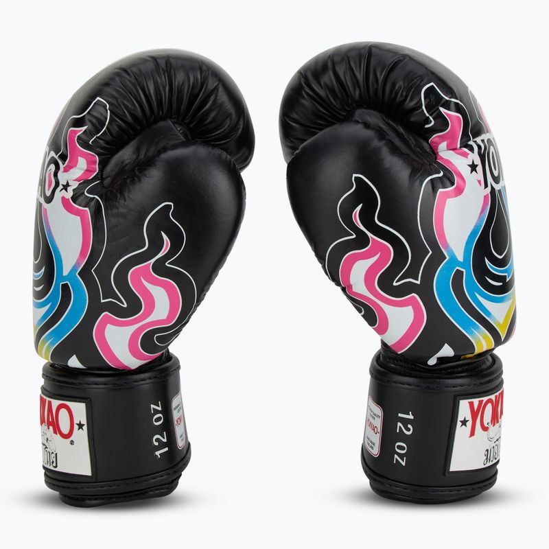 Pánske boxerské rukavice YOKKAO Flames black 4