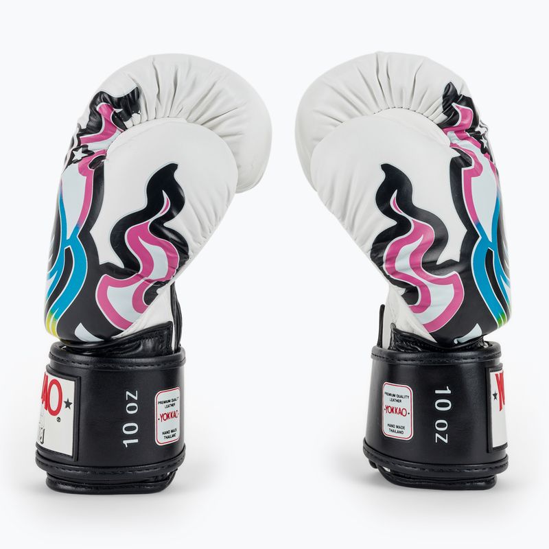 Pánske boxerské rukavice YOKKAO Flames white 4